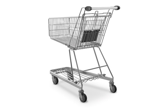 Self-service shopping trolley